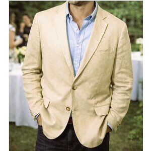 PRONTO UOMO Beige Linen Blazer Jacket Sports Coat